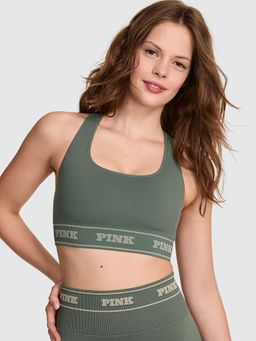 Victoria's Secret - PINK Seamless Reversible Sports Bra Green