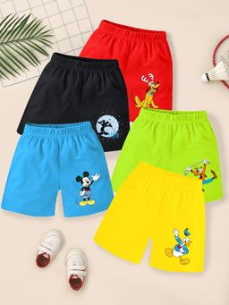 Kuchipoo - Short for Boys & Girls Casual Printed Cotton Blend Multicolor (Pack of 5)