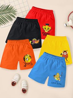 Kuchipoo - Short for Baby Boys Casual Printed Cotton Blend Multicolor (Pack of 5)