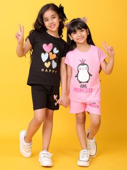 Kuchipoo - Baby Girls Casual T-Shirt with Shorts (Set of 4)