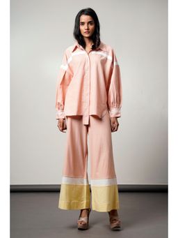 MADDER MUCH - Bellona The Fluted Peach Solid Co-Ord (Set of 2)