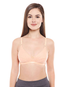 Bodycare - Women's Cotton Solid Color Full Coverage Pack of 4 Bra - Multi-Color