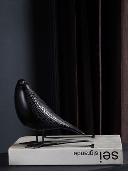The Artment - Cosmic Dots Avian Black Bird Resin Sculpture Showpiece