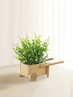 Ekhasa - Artificial Plants for Home Decor with Wooden Pot
