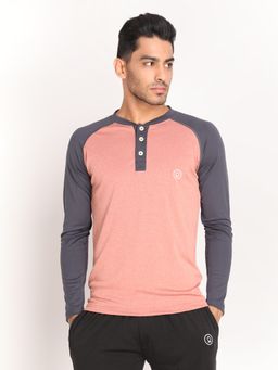 CHKOKKO - Mens Gym Regular Fit Sports Pink T-shirt