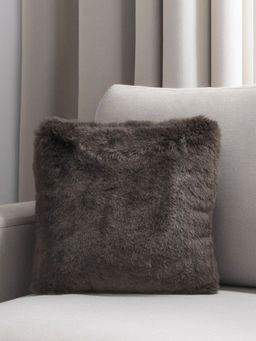 At Home by Nilkamal - Soft Fur Polyester Filled Cushion Grey