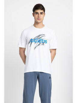 adidas - Feelstr Gfx White Training T-Shirt