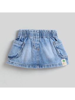 Little Kangaroos - Girls Light Blue Solid Skirt