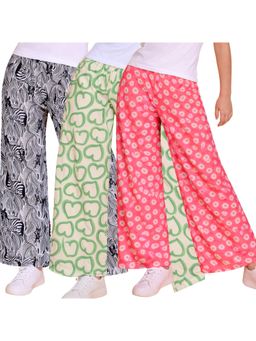 TotzTouch - Girls All Over Printed Pyjama For Girls (Pack of 3)