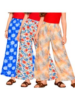TotzTouch - Girls All Over Printed Pyjama For Girls (Pack of 3)