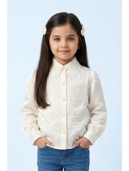 TINY GIRL - Girl Layered Brand Name Self Design Shirt