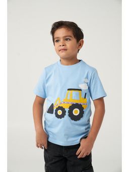 Kauma - Blue Builder Embroidered T-Shirt