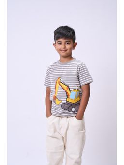 Kauma - Striped Embroidered T-Shirt