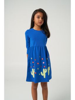 Kauma - Blue Applique Dress