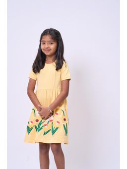 Kauma - Yellow Applique Dress