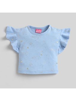 Little Kangaroos - Girls Bigal Blue Sequened T-Shirt