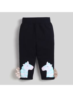 Little Kangaroos - Girls Black Solid Legging