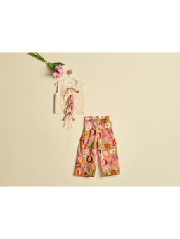 Nino By Vani Mehta - Playfull Anar Green Top with Pant