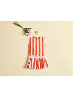 Nino By Vani Mehta - ORANGE TANGO BALLOON Mini DRESS