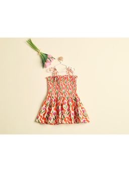 Nino By Vani Mehta - Wave And Bloom Orange Mini Dress