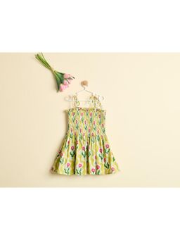 Nino By Vani Mehta - Wave And Bloom Yellow Mini Dress