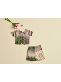Nino By Vani Mehta - Garden Stripes Co-Ord Set