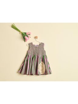 Nino By Vani Mehta - Garden Stripes Mini Dress