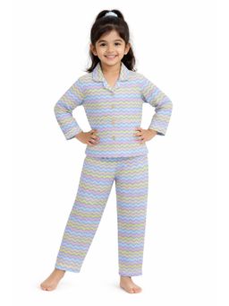 Shopbloom - Kids Multi-Color Cotton Stripes Shirt with Pyjama