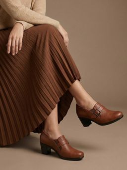 JODYHUB - Women Brown Block Heels