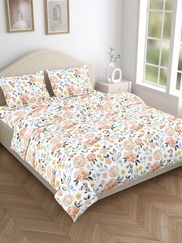 Haus & Kinder - Island Bloom 144 Tc Bedsheet with Pillow Covers