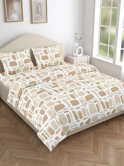 Haus & Kinder - Modern Matrix 144 Tc Bedsheet with Pillow Covers