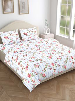 Haus & Kinder - Rosaline Stripes 144 Tc Bedsheet with Pillow Covers