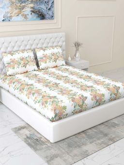 Haus & Kinder - Vintage Peony 144 Tc Fitted Bedsheet with Pillow Covers