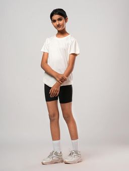 UMILDO - Off-White Active Sportswear Printed T-Shirt with Shorts (Set of 2)