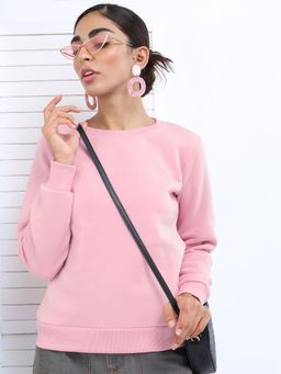 TOKYO TALKIES - Women's Purple Solid Sweatshirt