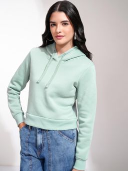TOKYO TALKIES - Women's Blue Hooded Sweatshirt