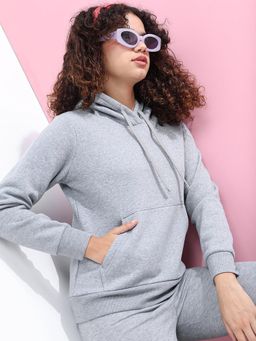 TOKYO TALKIES - Women's Grey Hooded Sweatshirt