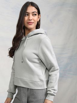 TOKYO TALKIES - Women's Grey Hooded Sweatshirt