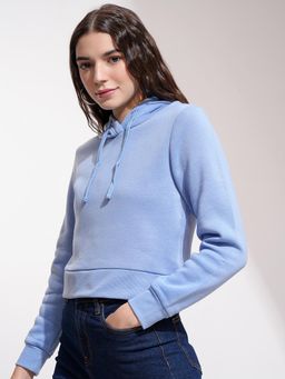 TOKYO TALKIES - Women's Blue Hooded Sweatshirt