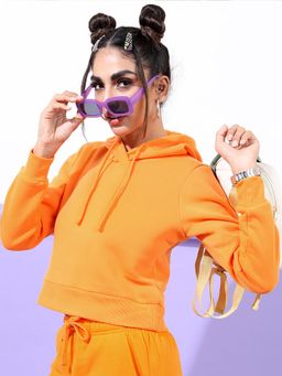 TOKYO TALKIES - Women's Orange Hooded Sweatshirt