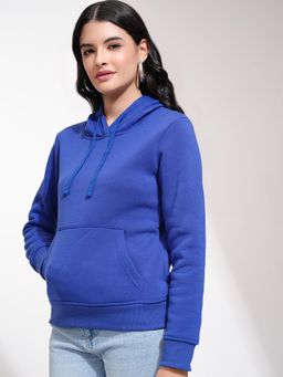 TOKYO TALKIES - Women's Blue Hooded Sweatshirt