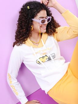 TOKYO TALKIES - Women's White Printed Sweatshirt