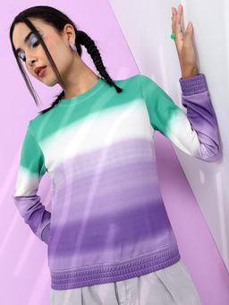 TOKYO TALKIES - Multi-Colour Women's Colour blocked Sweatshirt