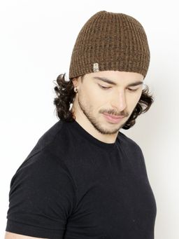 Bharatasya - Brown Cotton Knitted Gym Running Cap