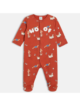 MINI KLUB - Rust Printed Sleepsuit