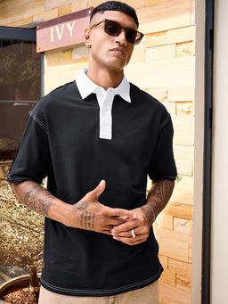 Bewakoof - Black Beauty Oversized Polo T-Shirt