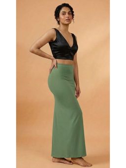HANDME - Green Solid Lycra Saree Shapewear