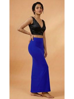 HANDME - Blue Solid Lycra Saree Shapewear