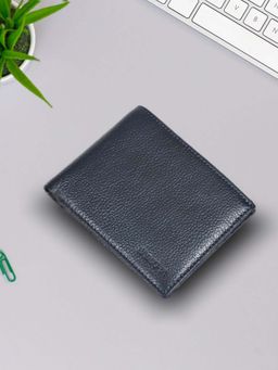 Sassora - Blue Premium Leather Bifold Rfid Open Closure Men Wallet