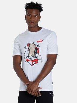 Puma - Graphics Sneaker Mens White T-shirt